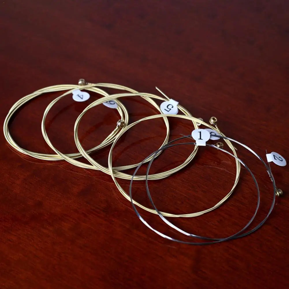 6pcs/Set Universal Acoustic Guitar String Brass - Your Guitar Buddy