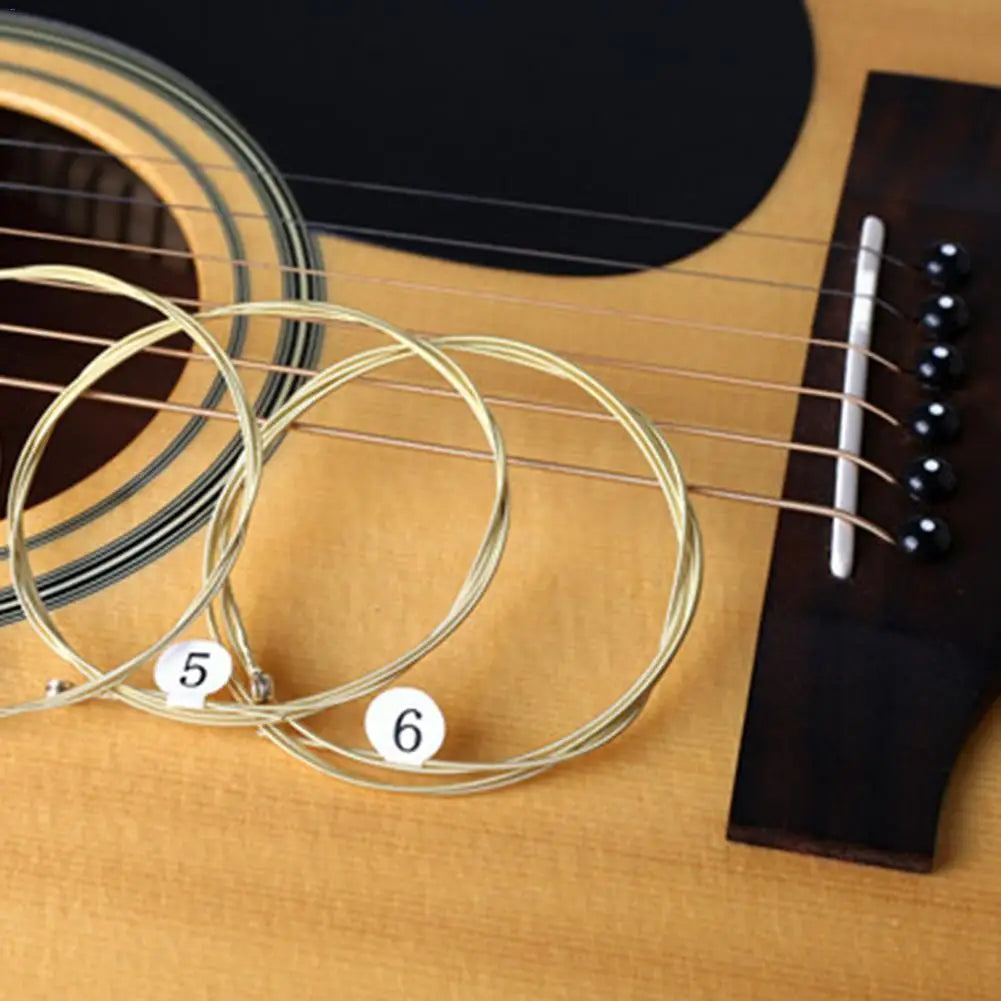 6pcs/Set Universal Acoustic Guitar String Brass - Your Guitar Buddy
