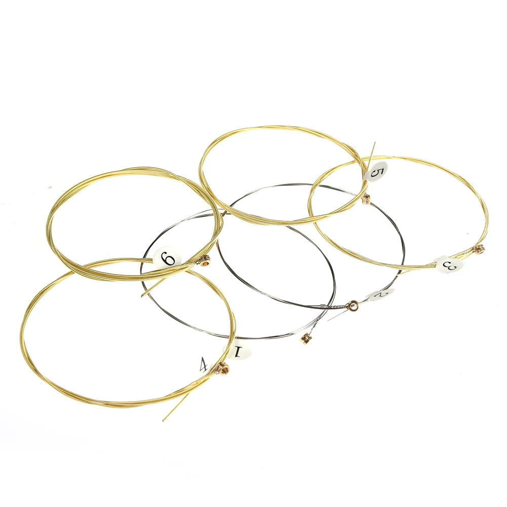 6pcs/Set Universal Acoustic Guitar String Brass - Your Guitar Buddy