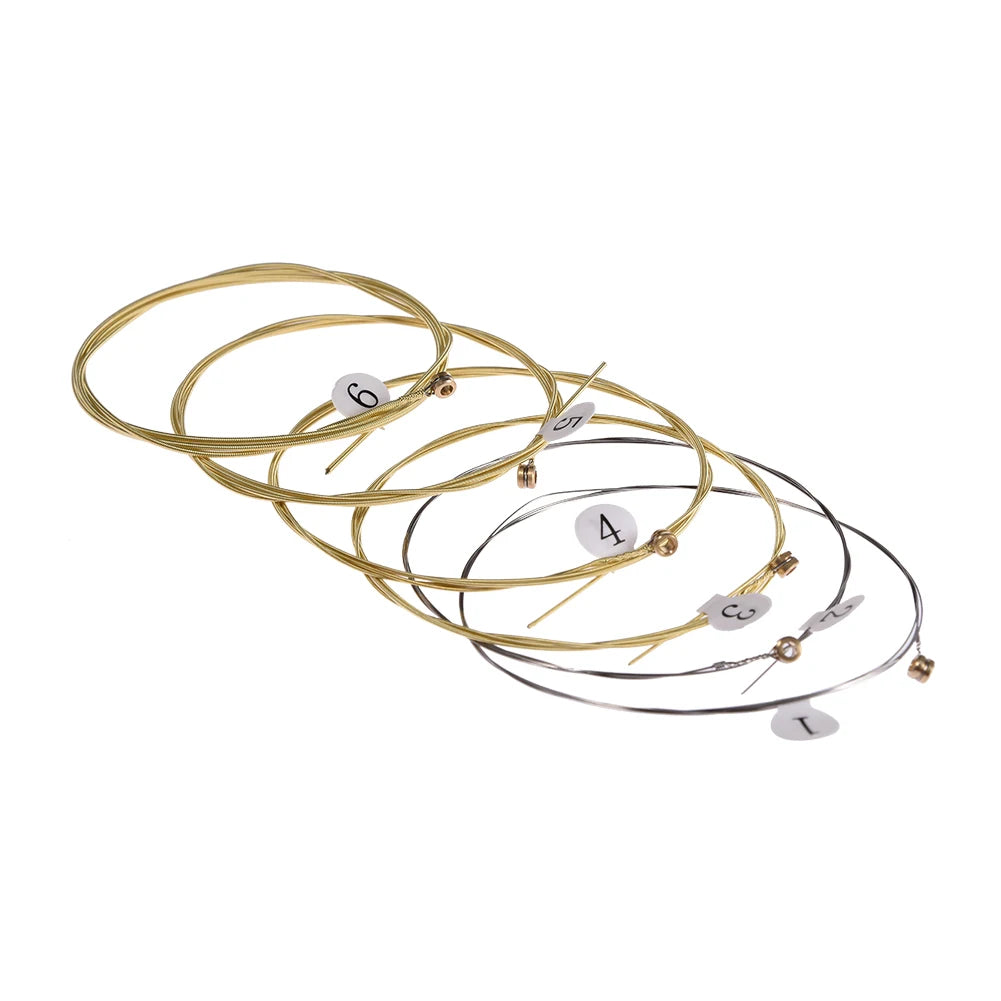 6pcs/Set Universal Acoustic Guitar String Brass - Your Guitar Buddy
