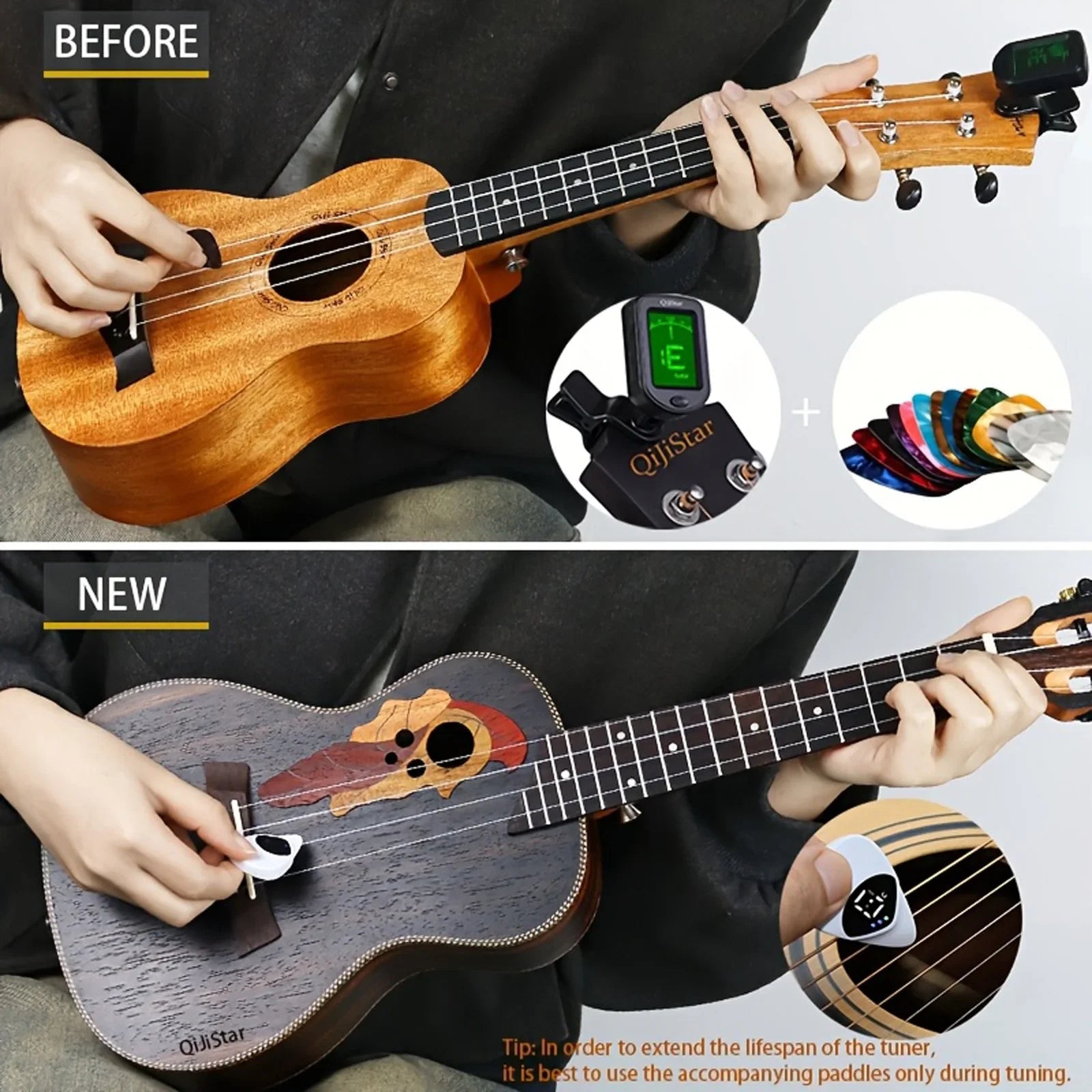 2-In-1 Guitar Pick & Tuner - Portable Multi-Purpose - Your Guitar Buddy