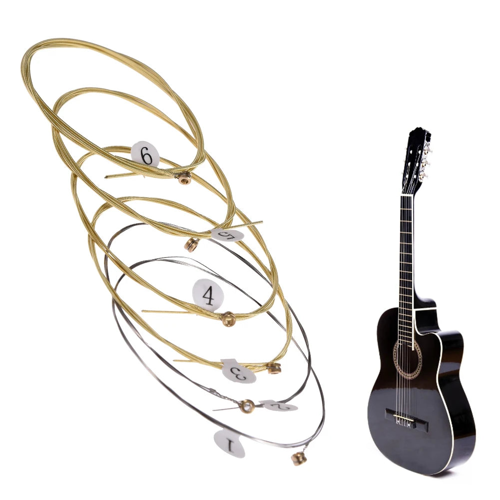 6pcs/Set Universal Acoustic Guitar String Brass - Your Guitar Buddy